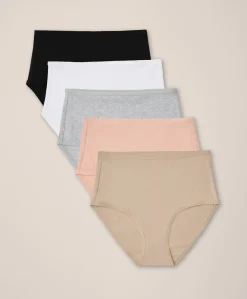 Women Pact Organic Everyday High Rise Brief 5-Pack