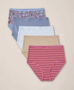 Women Pact Organic Everyday High Rise Brief 5-Pack