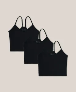 Women Pact Organic Everyday Shelf Bra Cropped Camisole 3-Pack