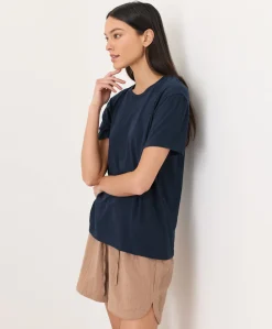 Women Pact Organic Featherweight Slub Relaxed Crewneck Tee