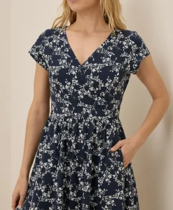 Women Pact Organic Fit & Flare Crossover Dress