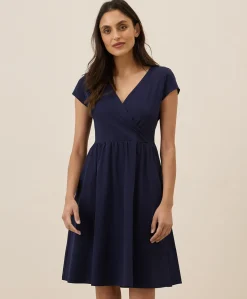 Women Pact Organic Fit & Flare Crossover Dress