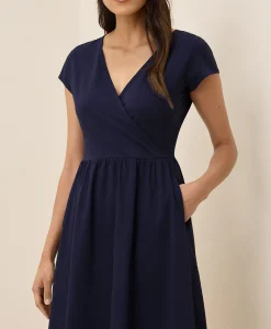 Women Pact Organic Fit & Flare Crossover Dress