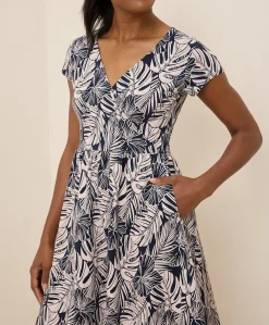 Women Pact Organic Fit & Flare Crossover Dress
