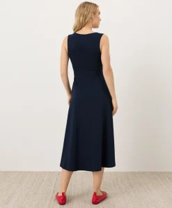 Women Pact Organic Fit & Flare Easy V-Neck Dress