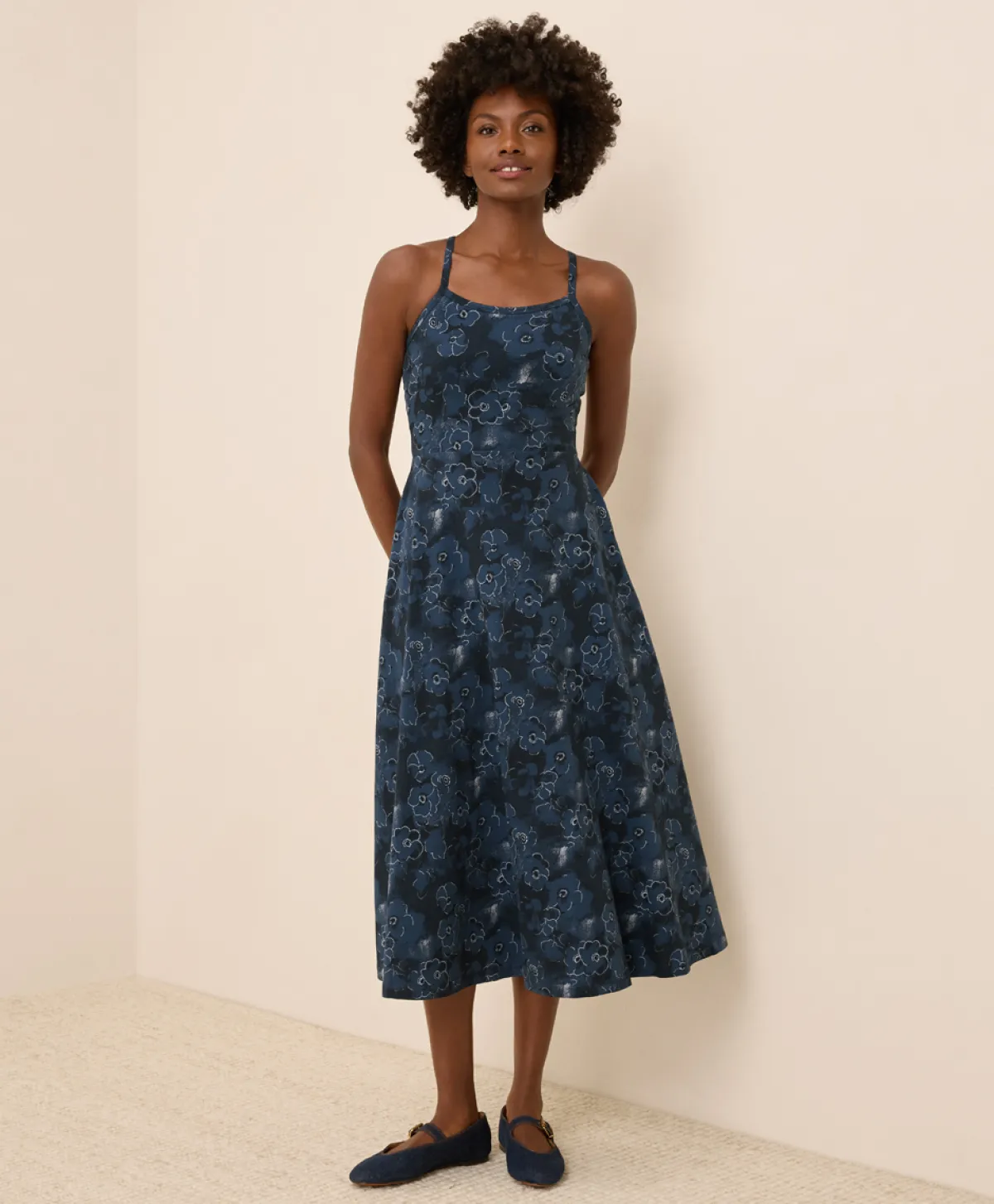 Women Pact Organic Fit & Flare Midi Dress