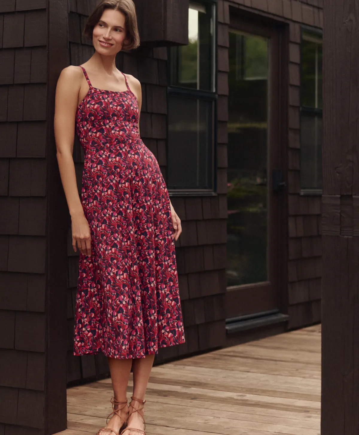 Women Pact Organic Fit & Flare Midi Dress