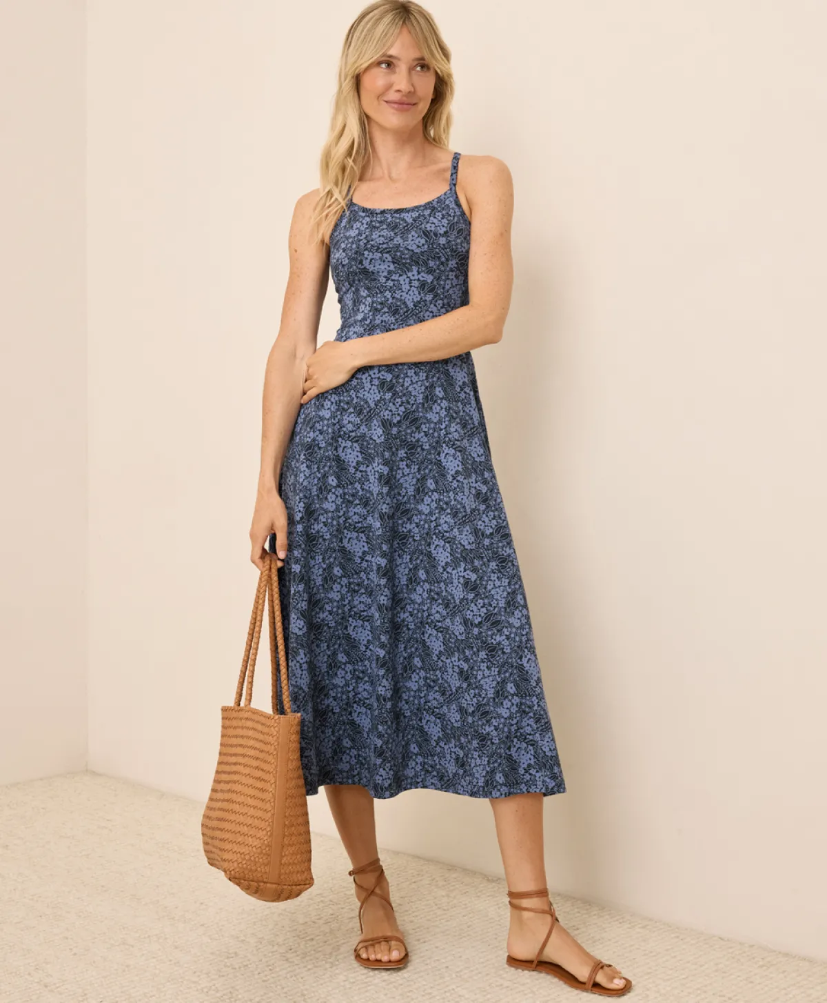 Women Pact Organic Fit & Flare Midi Dress