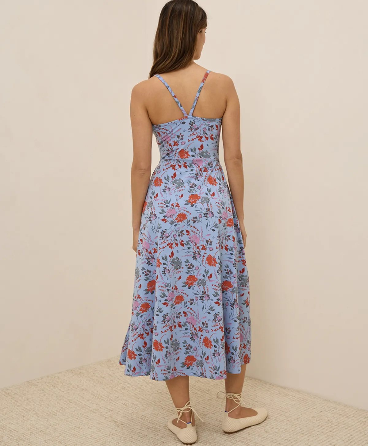 Women Pact Organic Fit & Flare Midi Dress
