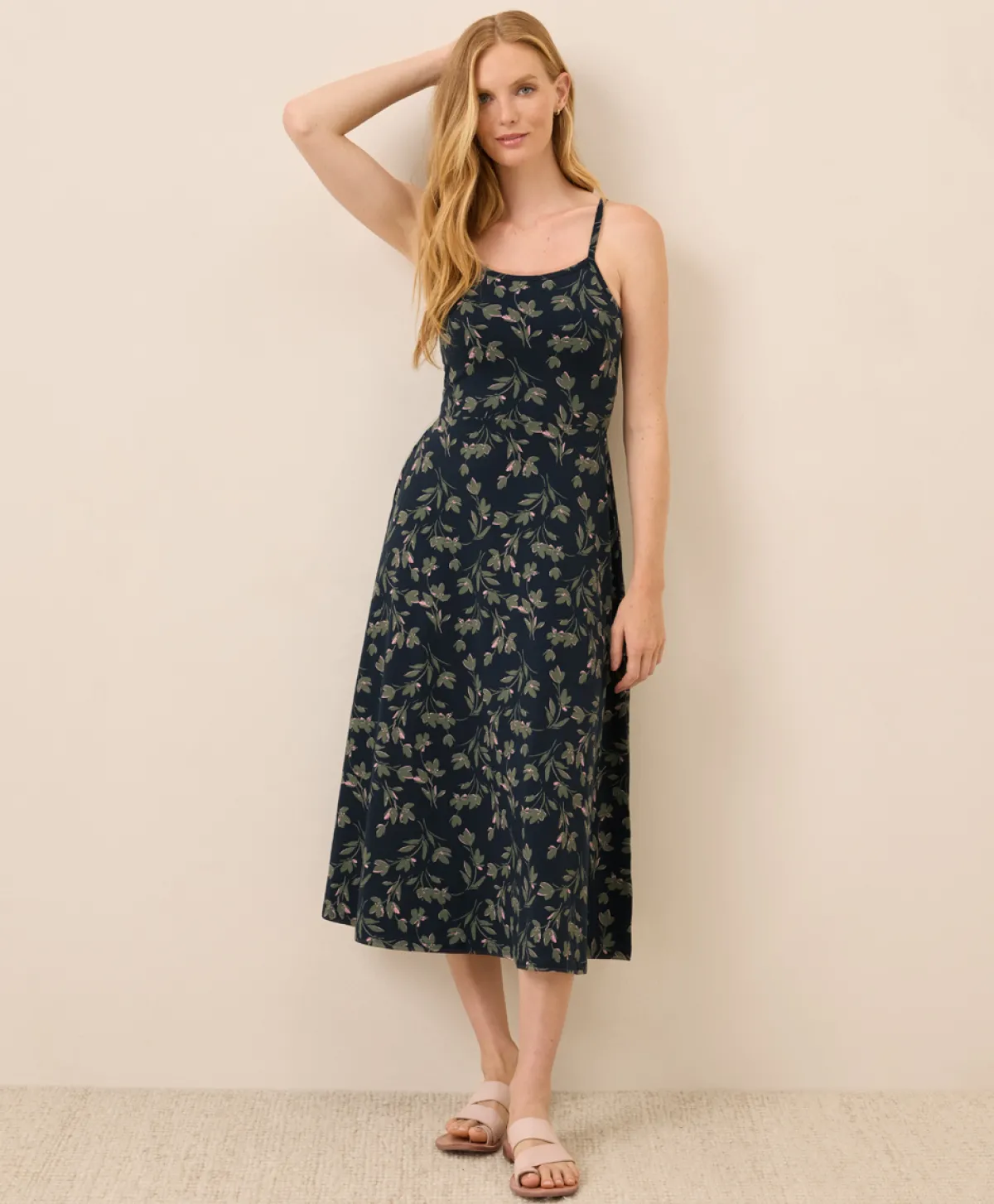 Women Pact Organic Fit & Flare Midi Dress