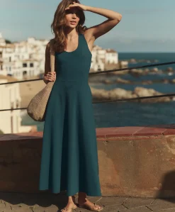 Women Pact Organic Fit & Flare Open Back Maxi Dress