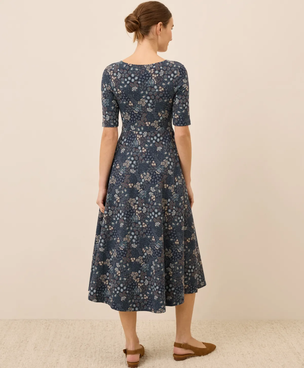 Women Pact Organic Fit & Flare Signature Scoop Dress