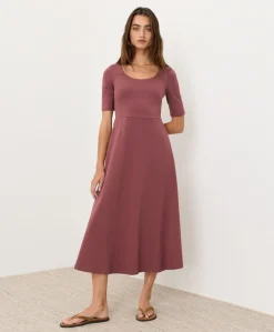 Women Pact Organic Fit & Flare Signature Scoop Dress