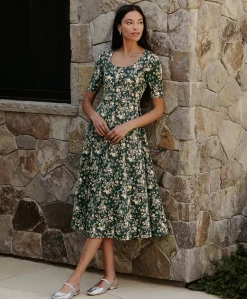 Women Pact Organic Fit & Flare Signature Scoop Dress