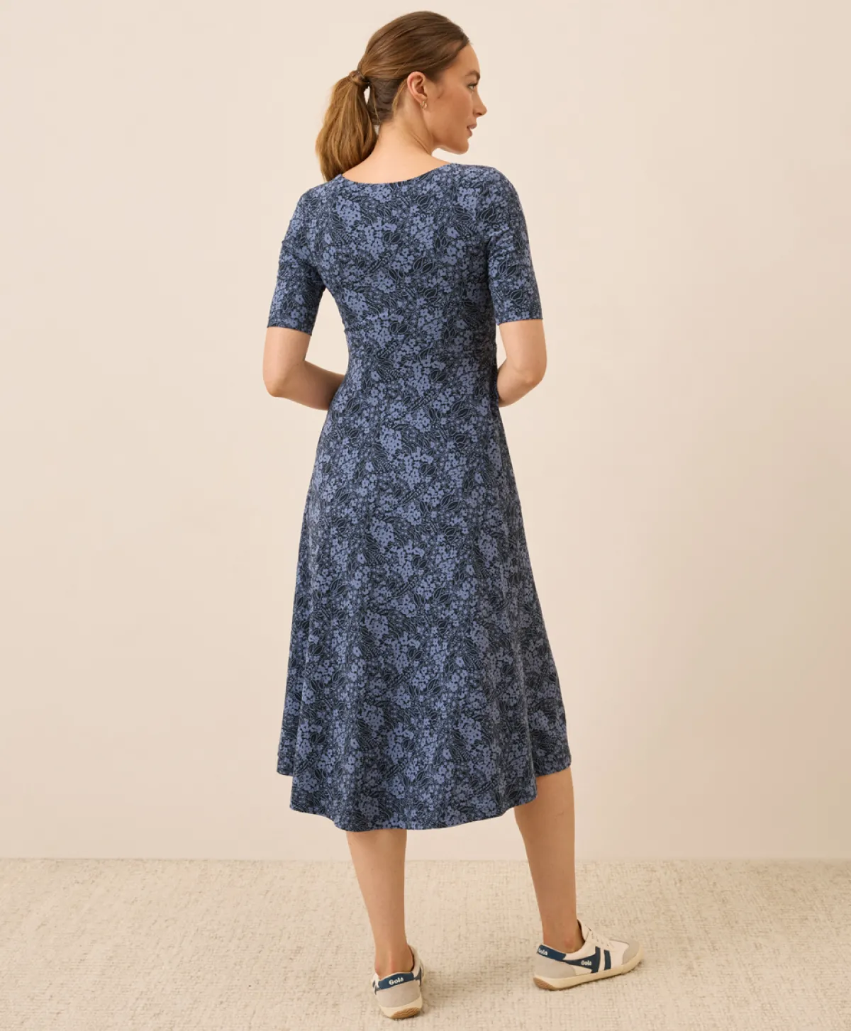 Women Pact Organic Fit & Flare Signature Scoop Dress