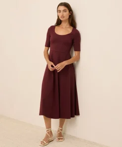 Women Pact Organic Fit & Flare Signature Scoop Dress