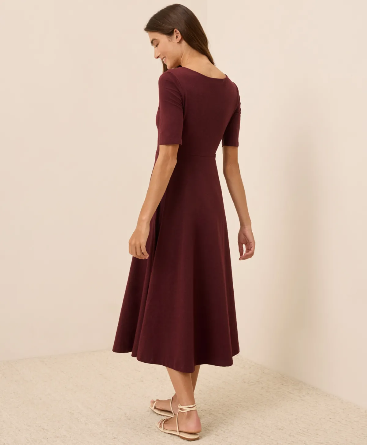 Women Pact Organic Fit & Flare Signature Scoop Dress