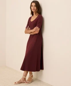 Women Pact Organic Fit & Flare Signature Scoop Dress