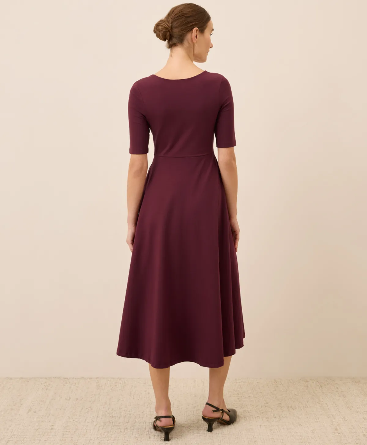 Women Pact Organic Fit & Flare Signature Scoop Dress