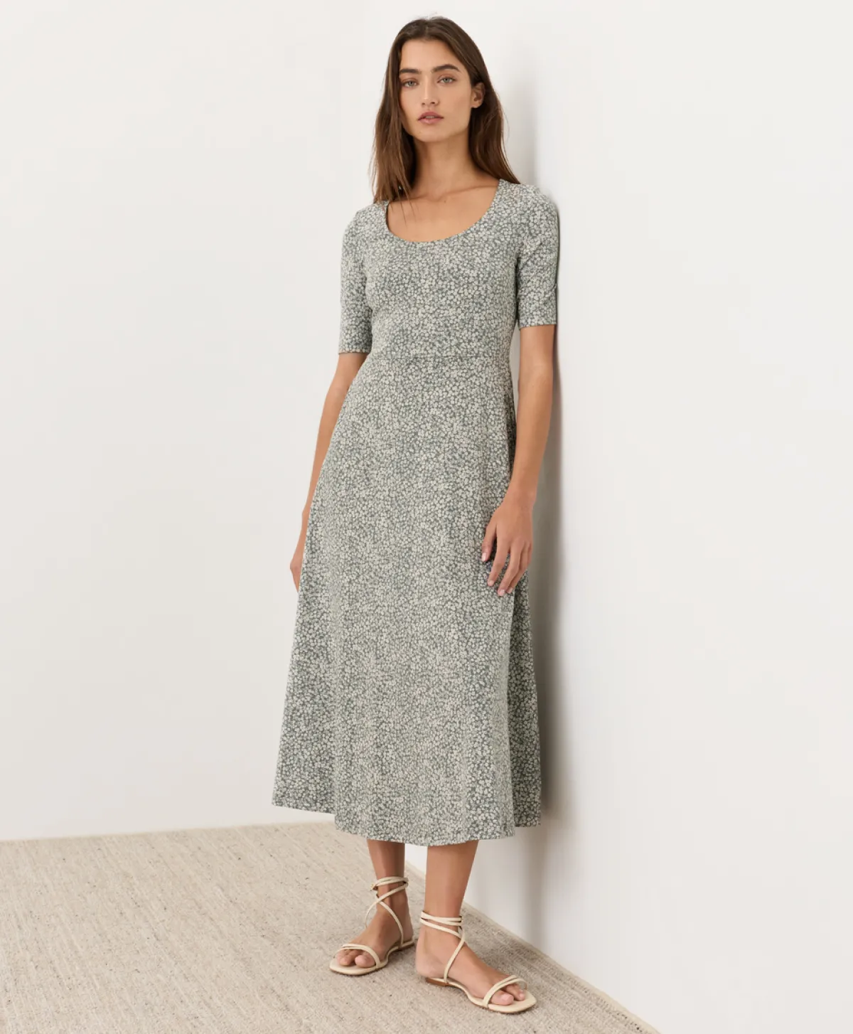 Women Pact Organic Fit & Flare Signature Scoop Dress