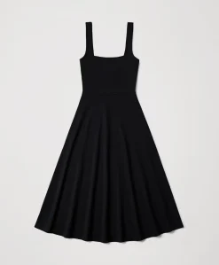 Women Pact Organic Fit & Flare Square Neck Dress