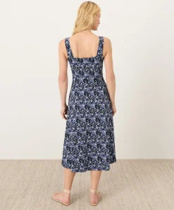 Women Pact Organic Fit & Flare Square Neck Dress