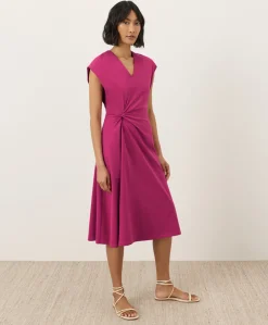 Women Pact Organic Fit & Flare V-Neck Twist Dress