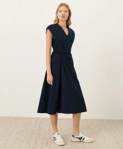 Women Pact Organic Fit & Flare V-Neck Twist Dress