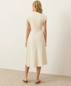 Women Pact Organic Fit & Flare V-Neck Twist Dress