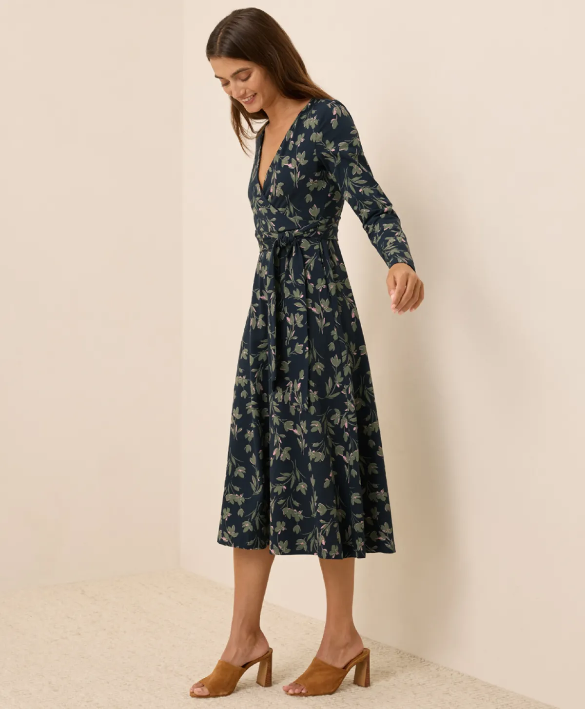 Women Pact Organic Fit & Flare Wrap Dress