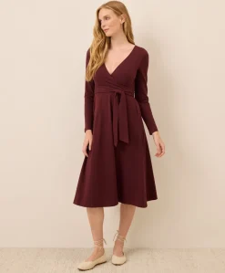 Women Pact Organic Fit & Flare Wrap Dress