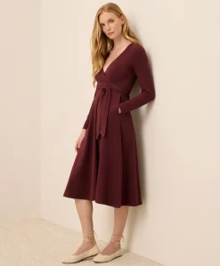 Women Pact Organic Fit & Flare Wrap Dress