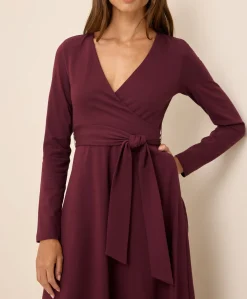 Women Pact Organic Fit & Flare Wrap Dress