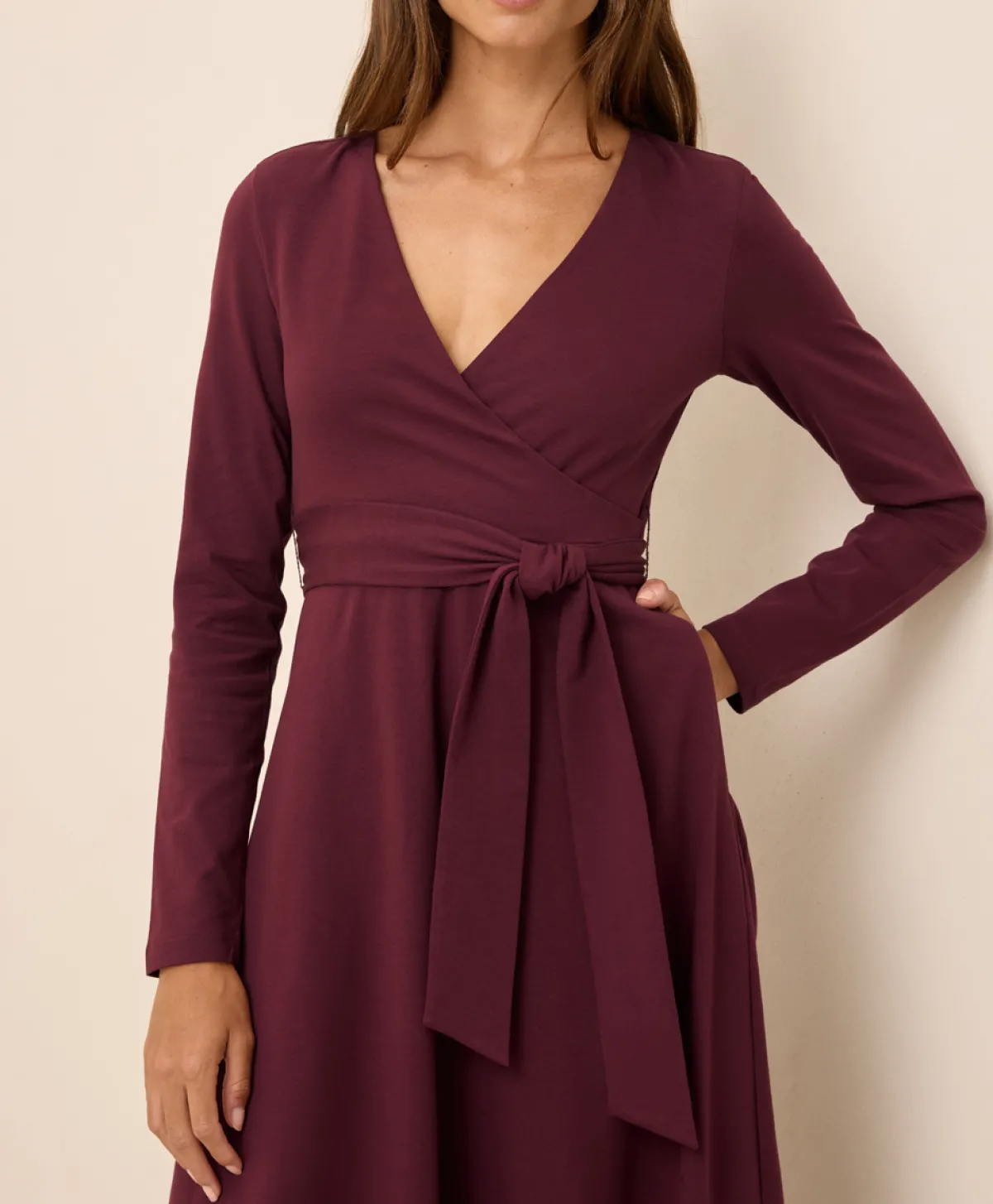 Women Pact Organic Fit & Flare Wrap Dress