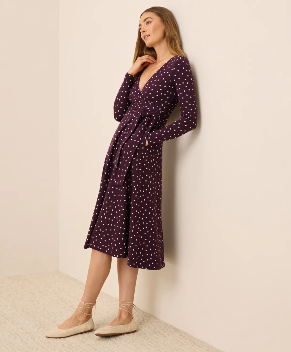 Women Pact Organic Fit & Flare Wrap Dress