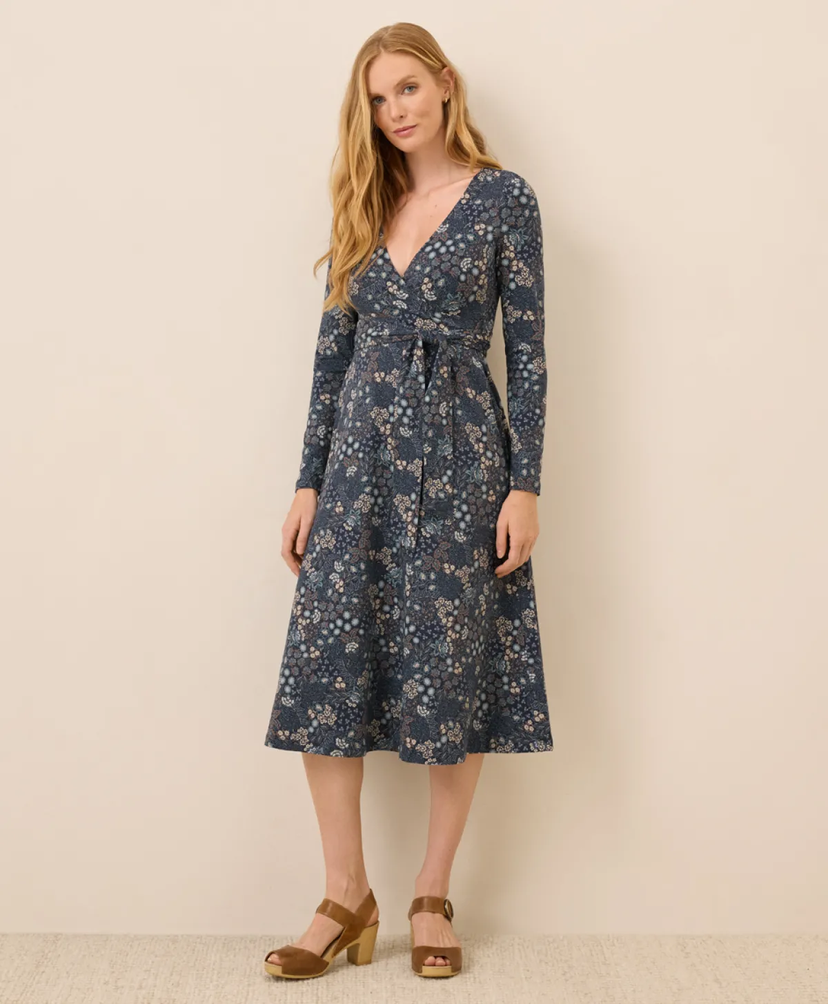 Women Pact Organic Fit & Flare Wrap Dress