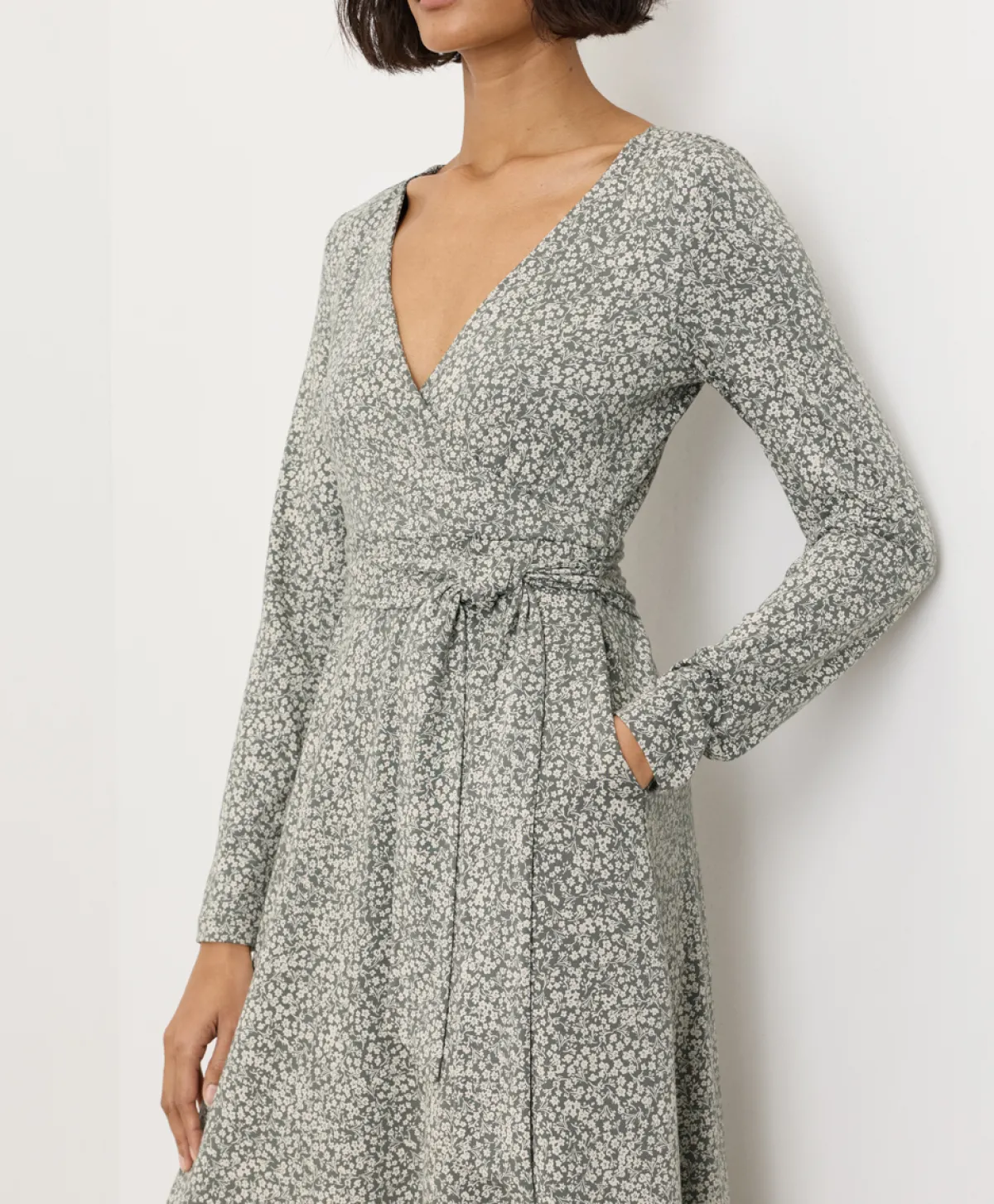 Women Pact Organic Fit & Flare Wrap Dress