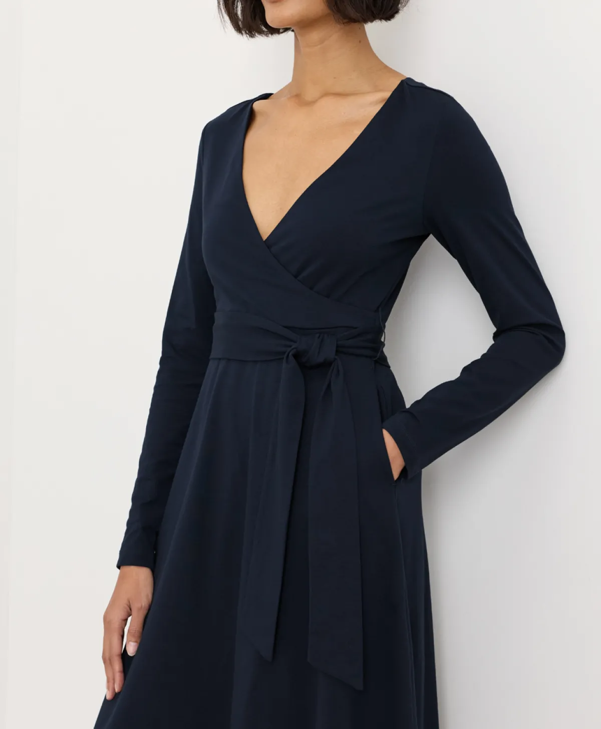 Women Pact Organic Fit & Flare Wrap Dress