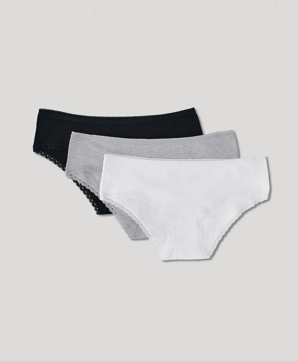 Women Pact Organic Lace Cheeky Hipster 3-Pack