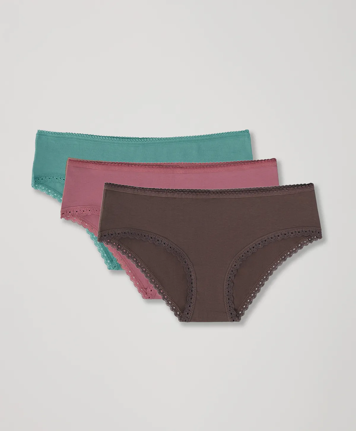 Women Pact Organic Lace Cheeky Hipster 3-Pack