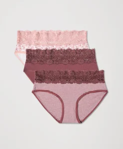 Women Pact Organic Lace Waist Brief 3-Pack
