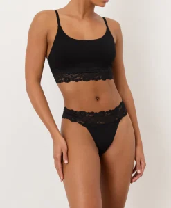 Women Pact Organic Lace Waist Thong 3-Pack