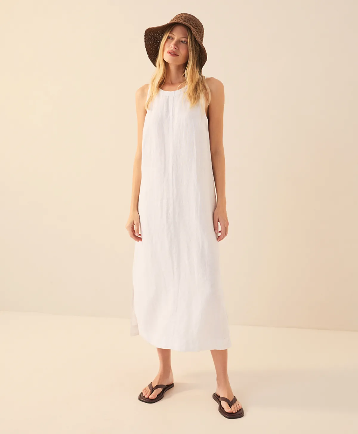 Women Pact Organic Linen Easy Tank Dress
