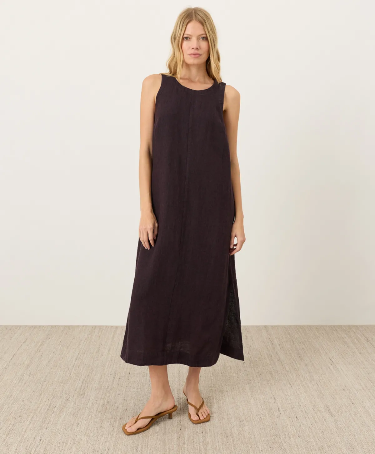 Women Pact Organic Linen Easy Tank Dress