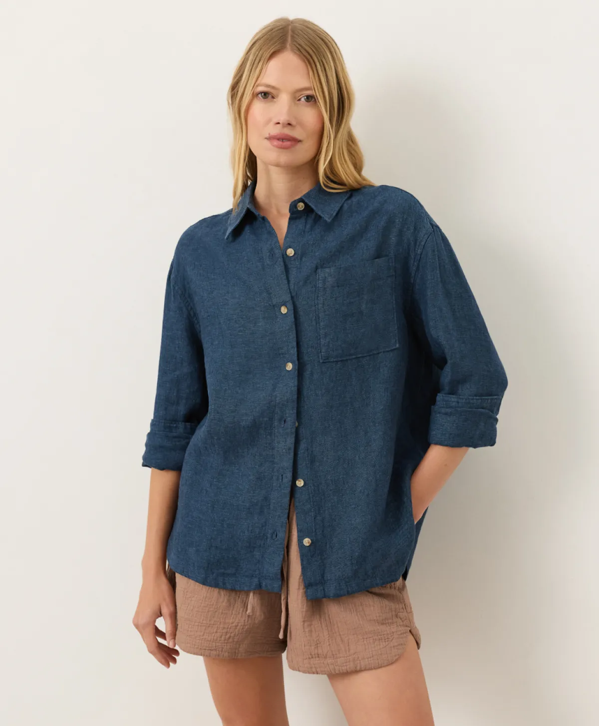 Women Pact Organic Linen Relaxed Shirt