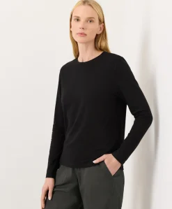 Women Pact Organic Luxe Essential Crewneck Long Sleeve Tee