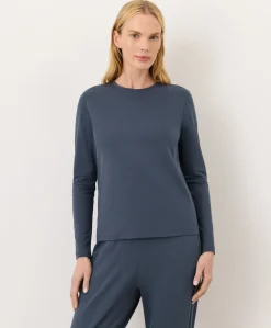 Women Pact Organic Luxe Essential Crewneck Long Sleeve Tee