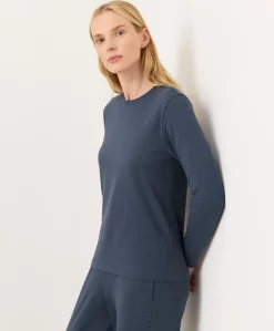 Women Pact Organic Luxe Essential Crewneck Long Sleeve Tee
