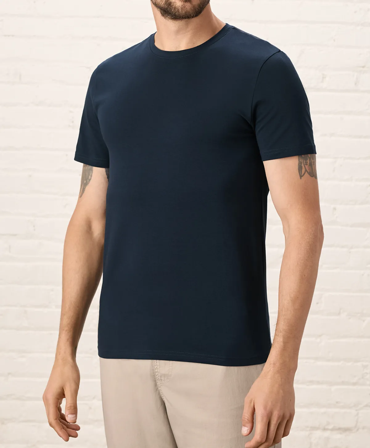 Pact Organic Luxe Essential Slim Fit Crewneck Tee
