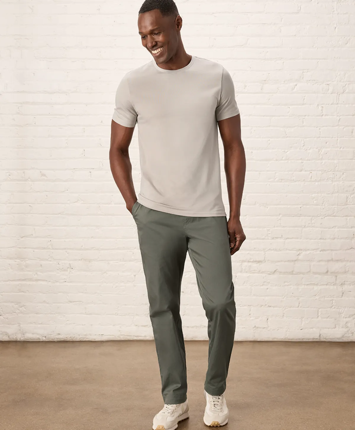 Pact Organic Luxe Essential Slim Fit Crewneck Tee